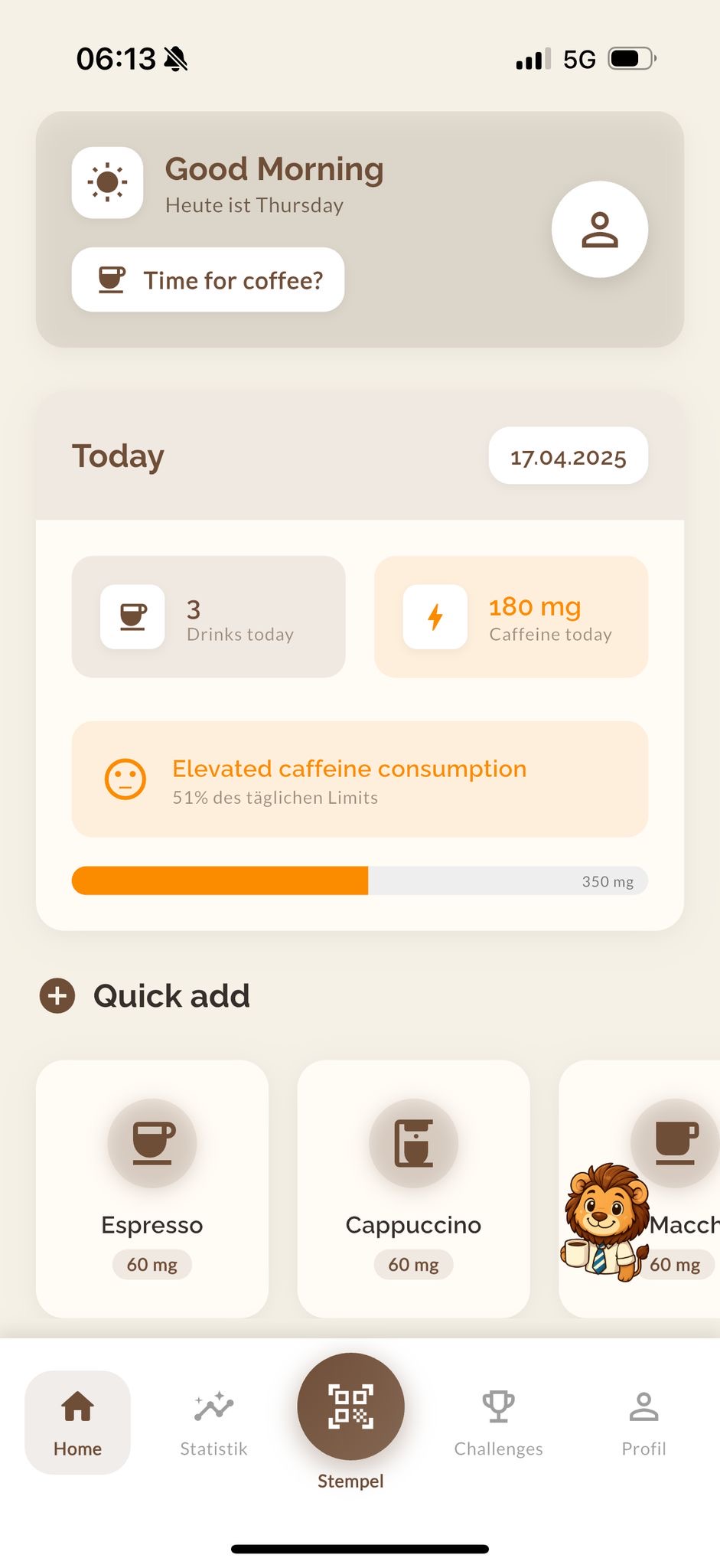 Coffely App Dashboard
